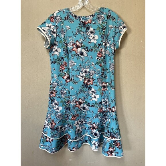 Shelby & Palmer Women’s Colorful Watercolor Floral Fit & Flare Mini Dress 14 - Picture 1 of 12